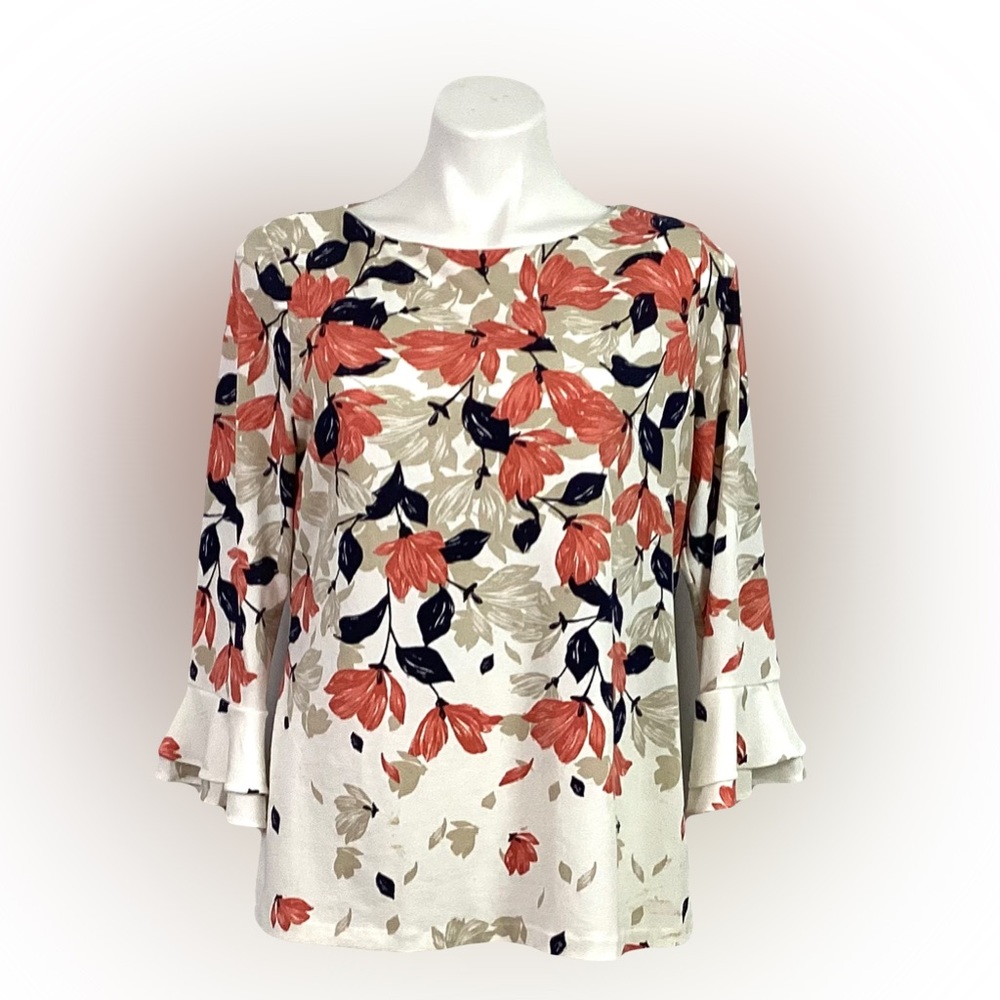 Charter Club-  knit floral knit top
